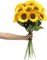 6PCS Artificial Sunflowers Long Stem – Large Silk Fake Sunflower Bouquet with Dark Center for Outdoor, Home, Wedding, Baby Shower & Party Decorations